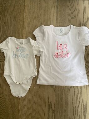 White "Big Sister" Short Sleeve Bodysuit -